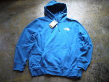 1.6万 新品 M/ノースフェイス バックプリント スウェット パーカー THE NORTH FACE THROWBACK HOODIE BANFF BLUE_画像4