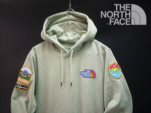 1点のみ 日本未発売 新品 M/ノースフェイス パッチ付 スウェット パーカー THE NORTH FACE PATCH HOODIE TEA GREEN / キャンプ