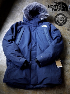 US購入 RDS認証 新品8.6万 XXL/ノースフェイス ダウン ジャケット ファー THE NORTH FACE DRYVENT NEW OUTERBRGHS SUMMIT NAVY