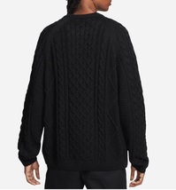 新品未使用 Lサイズ NIKE AS M NL CABLE KNIT SWEATER LS ナイキ ケーブル ニット L/S セーター ブラック 黒_画像7