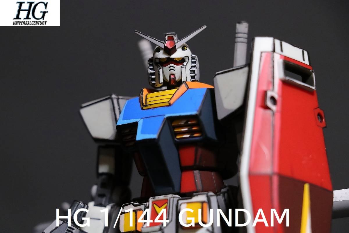 Окрашенное готовое изделие! Картина в стиле аниме HGUC 1/144 Gundam, характер, Гандам, Готовый продукт