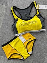 MIKASA ミカサ スポーツブラ ショーツ セット　Lサイズ　yellow_画像1