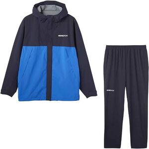 即決！新品★DESCENTE(デサント)　MOVE SPORTSのレインウェア 上下セット【XO】￥26,400　BIGサイズ 収納袋付・軽量 再帰反射　　SP23　　