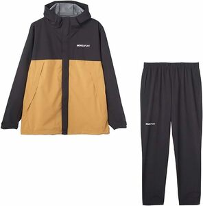 即決！新品★DESCENTE(デサント)　MOVE SPORTSのレインウェア 上下セット【men'sのＭ】￥26,400　 収納袋付・軽量 再帰反射　　SP25　