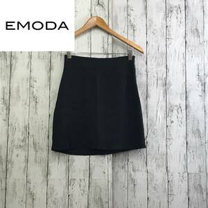EMODA　エモダ　Wスリットスカート　Mサイズ　ブラック　脚が華奢見えする効果　S12-683　USED