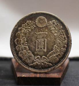 真物保証品★明治15年1円銀貨★重量約26.8g 直径約3.85cm★検/明治十五年一円銀貨 古銭 シルバー SILVER★