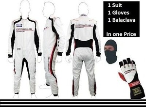 海外 高品質　送料込み 　ポルシェ　PORSCHE GoKart Race Suit CIK/FIA Level 2　レーシングスーツ　グローブセット　サイズ各種 レプリカ