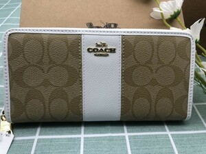 コーチ COACH 財布 長財布 新品未使用 レディース ロゴ シグネチャー レザー ウォレット ギフト プレゼント キャンバス ブランド C307