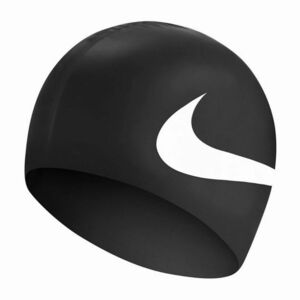 ■新品 即決■ ナイキ NIKE ビッグスウッシュ ロゴ シリコンキャップ 黒 スイムキャップ 水泳 プール 水泳帽子 ジム スイミングキャップ 