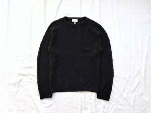 超希少 90s Giorgio Armani 肉厚 カシミヤ100% ローゲージ◎ イタリア製 クルーネック ダークネイビー 丸首 England Euro Vintage 70s80s