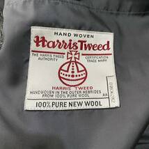 希少Lサイズ!!【極上の逸品】BEAMS LIGHTS ハリスツイード チェスターコート 新品同様 Harris Tweed ヘリンボーン 肉厚 グレー 極暖 高級感_画像7