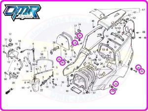 【新品】 ボルト＆ラバー (シートカウル) NSR250R MC16 MC18 MC21 MC28