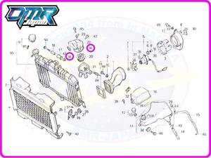 【新品】 Ｏリングセット（サーモスタット） NS400R NC19