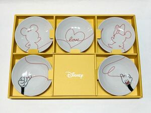 三郷陶器 ディズニー ミッキー ミニー 小皿 5客セット 未使用保管品