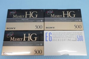 ◆ビデオテープ SONY ソニー β Beta ベータ Master HG L-500 日本製 3本セット 未開封 Scotchテープ１本オマケ 計４本