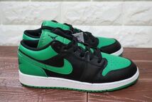 新品 24㎝ NIKE ナイキ AIR JORDAN 1 LOW (GS) エアジョーダン1 ロー GS グリーン　ブラック　緑　黒_画像4