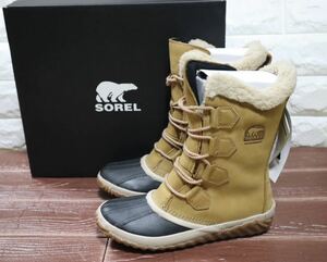 新品 定価19800円 24㎝(US7) ソレル　SOREL アウトアンドアバウトプラス トール レディース スノーブーツ 防寒 ウィンターブーツ　NL3146