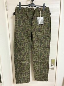 新品未使用 EG ENGINEERED GARMENTS エンジニアード ガーメンツFatigue Pant 6.5oz Flat Twill Olive Camo カモフラ XS 迷彩