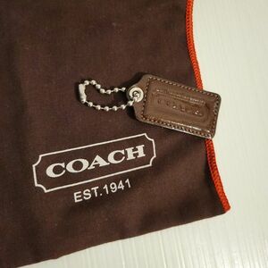 コーチ 布袋とタグチャーム 巾着袋 COACH 保存袋　大きめ