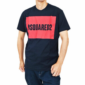 【DSQUARED2 ディースクエアード】TシャツXL ルーマニア製 「T-SHIRT DSQ2 COOL FIT DYED 0202」 高級 人気アイテム ボックスロゴ