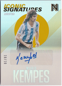 【マリオ ケンペス/Mario Kempes】2017 Panini NOBILITY ICONIC Auto 直筆サイン Gold 10/10