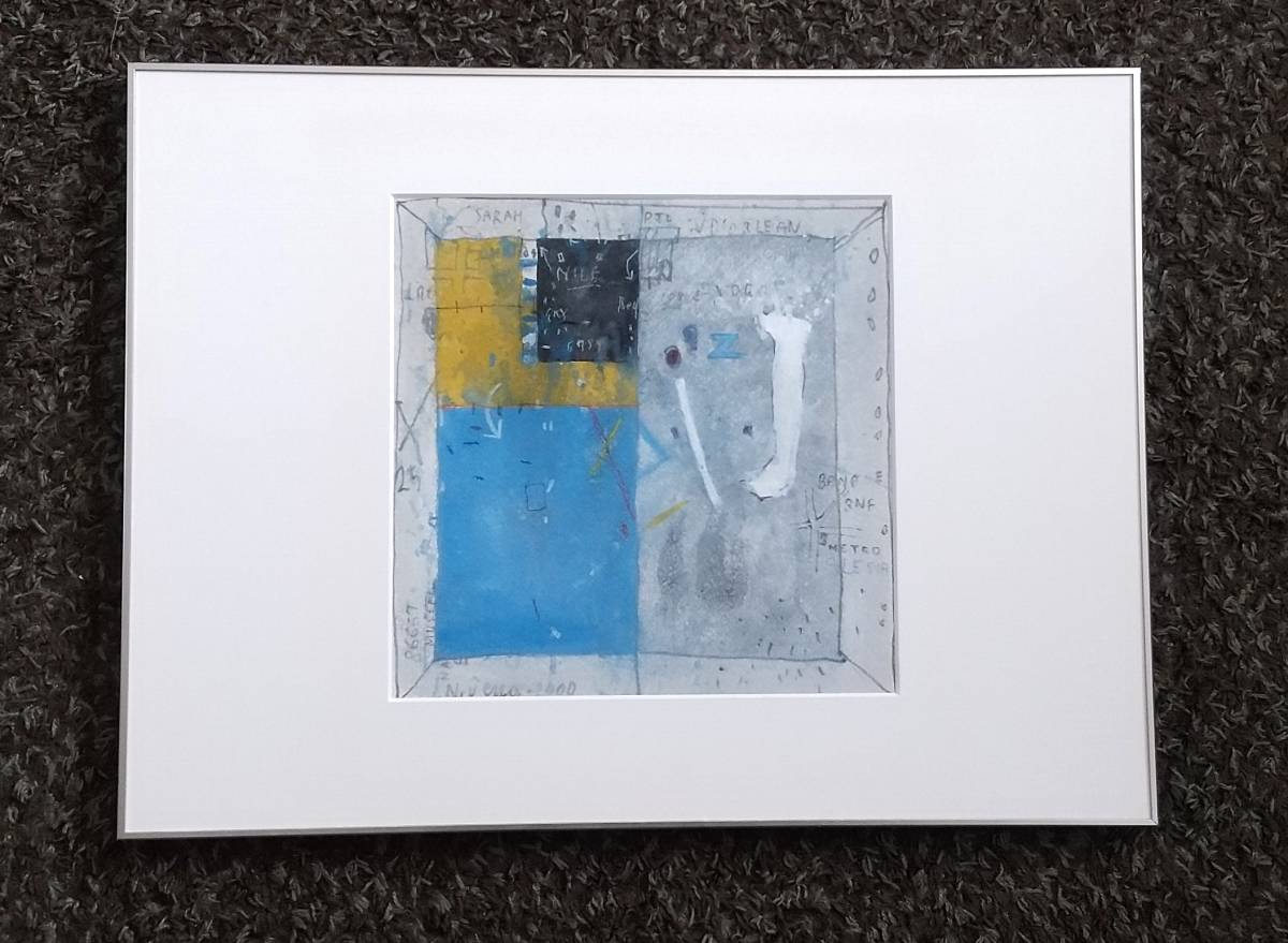 Norio Ueno Mixed Media Produced in 2000 Autographed One of a kind Framed [Authenticity Guaranteed] Norio Ueno, painting, watercolor, abstract painting