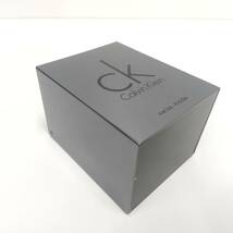 1719【未使用品】Calvinklein カルバンクライン CK チェーン ブレスウォッチ 腕時計 楕円 シルバー/ブラック ケース付き_画像8