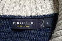 862■ノーティカ NAUTICA ハーフ釦ニット・セーター/メンズM_画像6