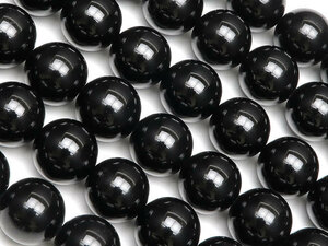 ブラックトルマリン 丸玉 8mm【1連販売】 / 2-2 TR8M-X