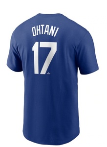 MLB公認 大谷 翔平 選手 #17 名前/背番号 M ナイキ社製 Shohei Ohtani 送料込み Dodgers ドジャース Tシャツ NIKE