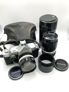 【KT6143】KONICA AUTOREX コニカ オートレックス HEXANON 1:1.8 f=52mm、レンズ HEXANON 1:3.5 f=135mm ジャンク フィルムカメラ