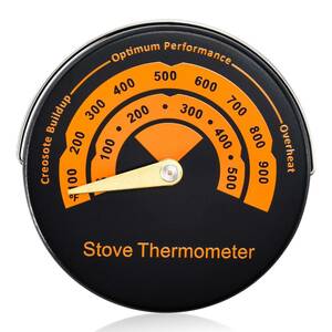  stove thermometer fireplace thermometer magnetism adsorption type temperature measurement oven thermometer aluminium alloy magnet type battery un- necessary 