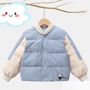  child clothes down jacket blouson Kids coat girl outer man easy protection against cold light weight . manner heat insulation soft ( size :110cm)I02