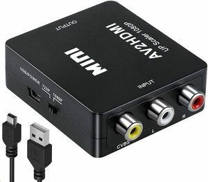 AV to HDMI 変換コンバーター RCA to HDMI 変換コンバーター 色端子 hdmi 変換アダプタ 1080P/720P切り替え