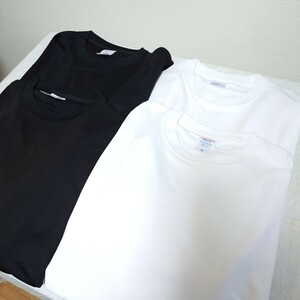 送料520円★4点セット★メンズ長袖Tシャツ★ロンT★XLサイズ★黒＆白★速乾サラサラタッチ