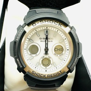 CASIO カシオ G-SHOCK AWG-M100S 現状電池切れ ソーラーパネル 腕時計 かっこいい 白文字盤 デジタル アナログ 箱付き 1円出品 2412