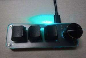 プログラマル マクロキーボード ホットスワップ 赤軸 3KEY 1ノブ RGB LED