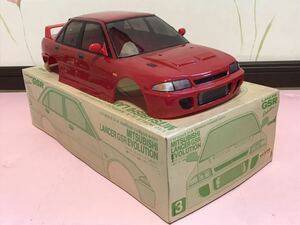 送料無料 当時物 1/10 三菱 ランサー GSR エボリューション ラジコンボディ クラウンモデル CROWN MODEL MITSUBISHI LANCER EVOLUTION 旧車