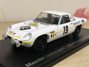 送料無料　1/24 国産名車コレクション マツダ コスモスポーツ レースカー 旧車 ミニカー MAZDA COSMO SPORT 1968 RACE CAR