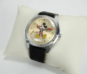 SEIKO セイコー ディズニータイム ミッキーマウス 手巻き 腕時計 5000-7000 稼動品 現状品