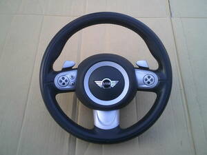 * MF16S Mini R55 R56 3ps.@ spoke leather steering gear steering wheel * BMW Mini MINI ME14 MF16 Cooper Cooper S ML16 MM16 Clubman 