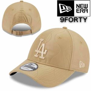 ニューエラ キャップ 帽子 9FORTY コットン素材 ドジャース ベージュ×ベージュ ストラップ仕様 MLB NEWERA 9FORTY LEAGUE BASIC CAP 新品