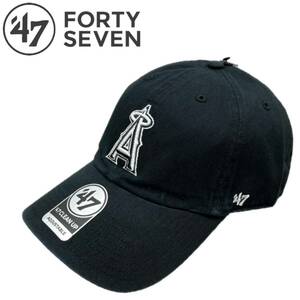 47キャップ　フォーティーセブン キャップ エンゼルス クリーンナップ ブラック　帽子 47BRAND CLEAN UP 新品