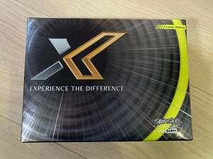 新品★ゼクシオ（イレブン・エックス）ゴルフボール/EXPERIENCE　THE　DIFFERENCE　spinskin（ライムイエロー）