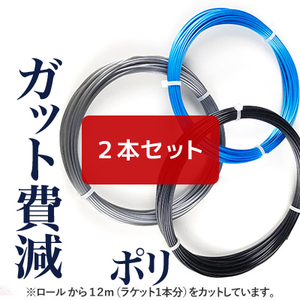 【12mカット品】ABC ガット費減 ポリエステル127｜ブルー/1.27mm x２本セット