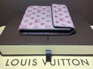 LOUIS VUITTON モノグラムミニ　ポルトビエ・カルトクレディ モネ　チェリー　三つ折り財布