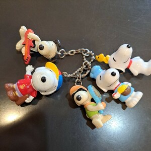 ミニフィギュア　根付け　キーホルダー　SNOOPY　スヌーピー　UFS　昭和レトロ　