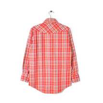 【送料無料】70s リー USA製 ヴィンテージフランネルシャツ 赤チェック ウエスタンシャツ Lee サイズS相当 古着 @CA1300_画像2