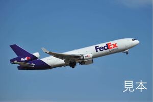 航空機写真　FedExの貨物機　MD-11F