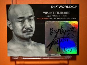 藤本祐介　直筆サインカード　autograph Card k-1 WORLD GP